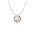 thumbnail image 2 of Delight Jewelry Two-tone Squirrel in Heart - Gymnastics Ring Charm Necklace, 18", 2 of 4