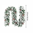 thumbnail image 3 of YIMWNYI Christmas Flocking Snowflake Rattan, Pinecone, Red Berries, Holiday Decoration, Artificial Snow Rattan for Home Decor, Versatile Festive Accent, Winter Wonderland Decor, 3 of 9