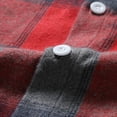 thumbnail image 6 of gbyLJF Men's Lightweight Plaid Flannel Jackets Fall Button Up Collared Shirts Vintage Classic Checkered Shirt Shacket, 6 of 9
