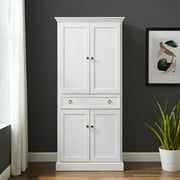 Crosley Winston Pantry Cabinet with Storage Shelves, Wood White
