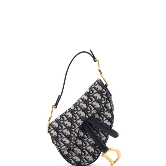 Pre-Owned Saddle Handbag Oblique Canvas Mini By Rebag