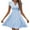 Z71-Sky Blue Dress, variant on Staron Green Womens Summer Dress Clearance Under $10 Wrap V Neck Ruffle Sleeve Elastic Waist A-Line Dress Striped Flowy Mini Sundresses Party Beach Dresses XXL