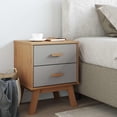thumbnail image 3 of vidaXL Nightstand OLDEN Modern Brown Solid Wood Pine 2 Drawers 1 Piece 22.4 in H x 17.7 in W, 3 of 10