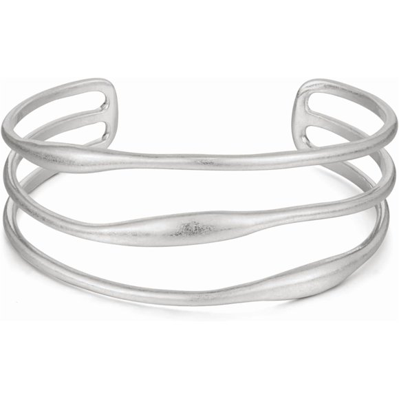 shiyou-Chunky Cuff Bracelets for Women Multi-layer Cross Wire Open Bangle Bracelet Adjustable Chunky Wide Open Wrist Cuffs Wrap Bracelet Gold/White Gold