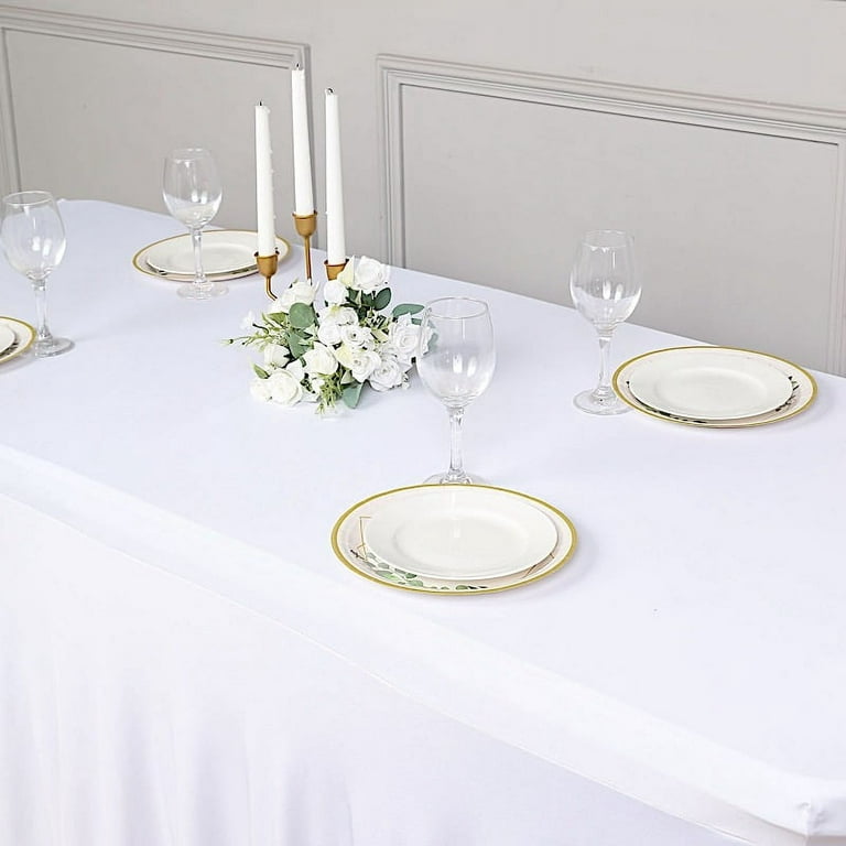 5 Foot White Table Cover