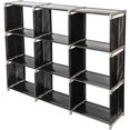 thumbnail image 4 of Étagères de Rangement Multifonctionnelles à 3 Niveaux et 9 Compartiments Noir, 4 of 7