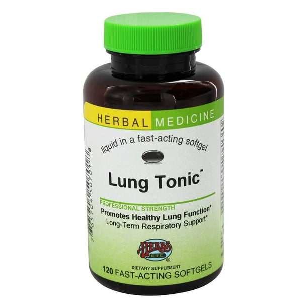 Herbs Etc Lung Tonic Alcohol Free 120 Softgels