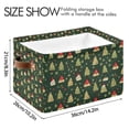 thumbnail image 4 of Yayeee 2 Pack Canvas Storage Basket with Handles for Shelves Fabric Bins Closet Organizer, Christmas Tree, 4 of 8