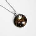 thumbnail image 4 of Easter Elegant Glass Circular Pendant Necklace - Stylish Jewelry for Women, 4 of 5
