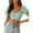 Mint Green, variant on Sngxgn Womens Summer Short Sleeve Tshirt Tops Deep V Neck Shirts Casual Slim Fit Basic T-Shirt(Army Green,L)