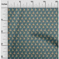 thumbnail image 2 of oneOone Georgette Viscose Teal Blue2 Fabric Onam Kathakali Sewing Craft Projects Fabric Prints By Yard 42 Inch Wide, 2 of 4