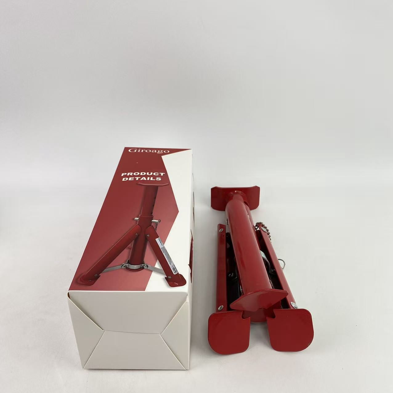 Giroago 3 Ton Heavy Duty Jack Stands - Foldable Car Jack Stand for Trucks, SUV, Pickup & UTV/ATV, 6,600LBs Capacity, Adjustable Red Safety Stands with Locking Pin