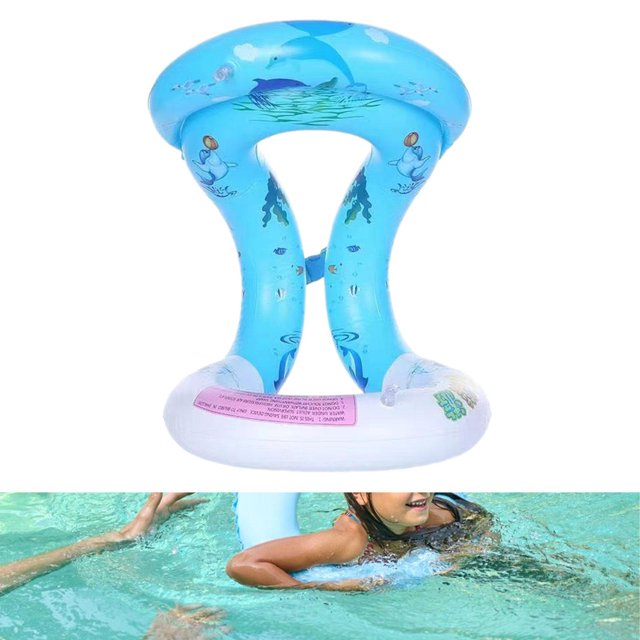Chaleco de natación inflable Shamjiam para niños Azul Talla L