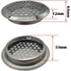 thumbnail image 1 of 12 piezas Rejilla de ventilación de acero inoxidable de 53 mm Respiración de malla redonda | para muebles de cocina Ventilación de aire de acero inoxidable | para armario armario ventilación de aire, 1 of 5