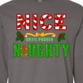 thumbnail image 4 of Inktastic Nice Until Proven Naughty with Holly and Gingerbread Man Long Sleeve T-Shirt, 4 of 5