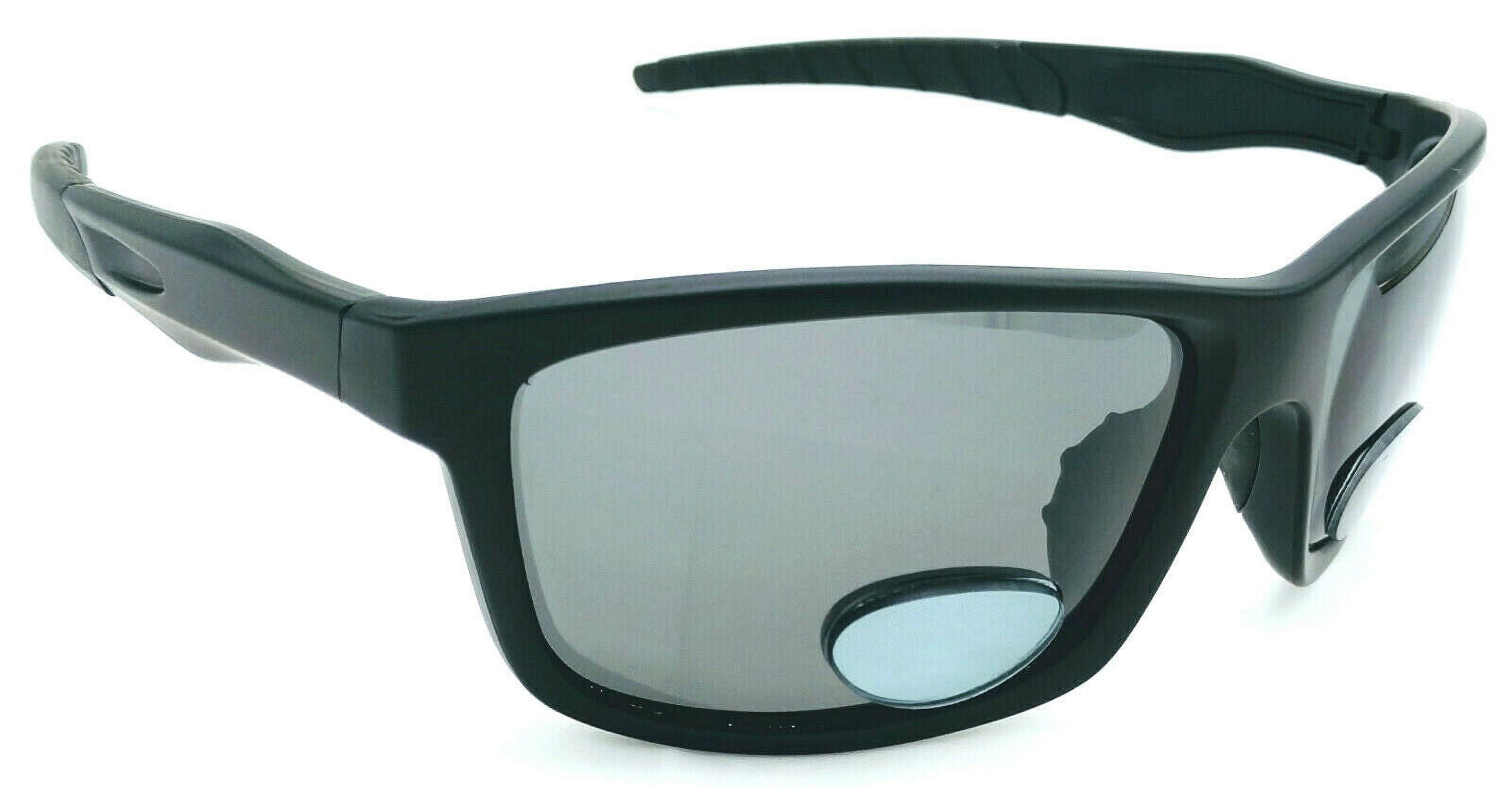 KnotMaster Snake II Black Polarized Bifocal Fishing Sunglasses Readers Unisex Sports +2.00 Gray Bifocal Lenses