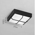 thumbnail image 1 of Luz de techo LED impermeable, lámpara de techo LED IP65 para sala de estar, baño, oficina, terraza exterior y más (18w + luz blanca G), 1 of 5