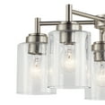 thumbnail image 2 of Kichler Winslow 5 Light Brushed Nickel Contemporary Chandelier with Clear Seeded Glass, 2 of 13