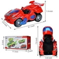 thumbnail image 7 of Toy Cars for Boys 3-6 Year Old Girls with LED Light and Music, Automatic Transforming Dinosaur Car Toys Birthday Gifts for Kids Toddlers, Red, 7 of 7