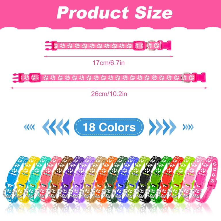 Prdigy 18-Pack Puppy Collar Set, Multicolor Quick Release photo 2