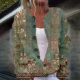 thumbnail image 2 of Kaondbfi Cardigan for Women, Single Plush Art Print Comfortable Knitted Cardigan Women's Winter Coat, 2 of 9