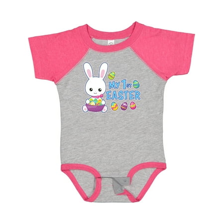

Inktastic My 1st Easter with Bunny and Easter Basket Gift Baby Boy Bodysuit