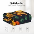 thumbnail image 5 of Pofeuu Halloween Skull Print Bed Blanket, Soft Flannel Blankets for Bed,Sofa, Couch, Chair, 50 X 60 Inches, Double Layer, 5 of 8