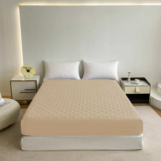 Housse de Matelas Imperméable, Drap de Lit Imperméable - Housse de Protection de Matelas Antidérapante et Fixe avec Tissu en Fibre Douce