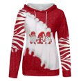 thumbnail image 4 of Sudadera informal de manga larga con estampado navideño y bolsillo con capucha para mujer Fridja  fksj3214, 4 of 4