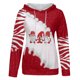 thumbnail image 4 of Pntutb Ladies Casual Christmas Print Capucha Pocket Color Block Sudadera de manga larga top Pntutb Pntutb-7675, 4 of 4