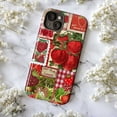 thumbnail image 5 of Vintage Strawberry Farm iPhone Case – Cottagecore Red Gingham Patchwork Aesthetic, Sweet Berry Collage Phone Cover for iPhone 16 15 14 13 12 11 Pro Max Plus Mini, 5 of 6