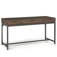 thumbnail image 1 of Simpli Home Banting Solid Hardood Industrial 60 " Desk in Walnut Brown, 1 of 9