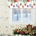 thumbnail image 4 of Christmas Curtain Valance for Windows Pine Tree Ball Xmas Tree Winter Holiday Window Treatments 1 Panel Short Curtains for Kitchen Windows Bathroom Bedroom,54 x 18 Inch, 4 of 6