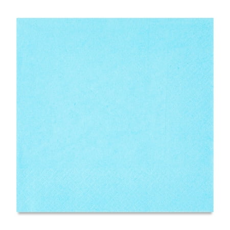 6.5" x 6.5" Disposable Light Blue Paper Napkins, 24 Count, by Way To Celebrate