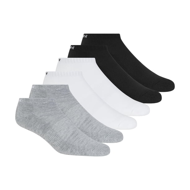 Pack de 6 calcetines escotados DKNY para hombre, gris y azul, tallas 10-13