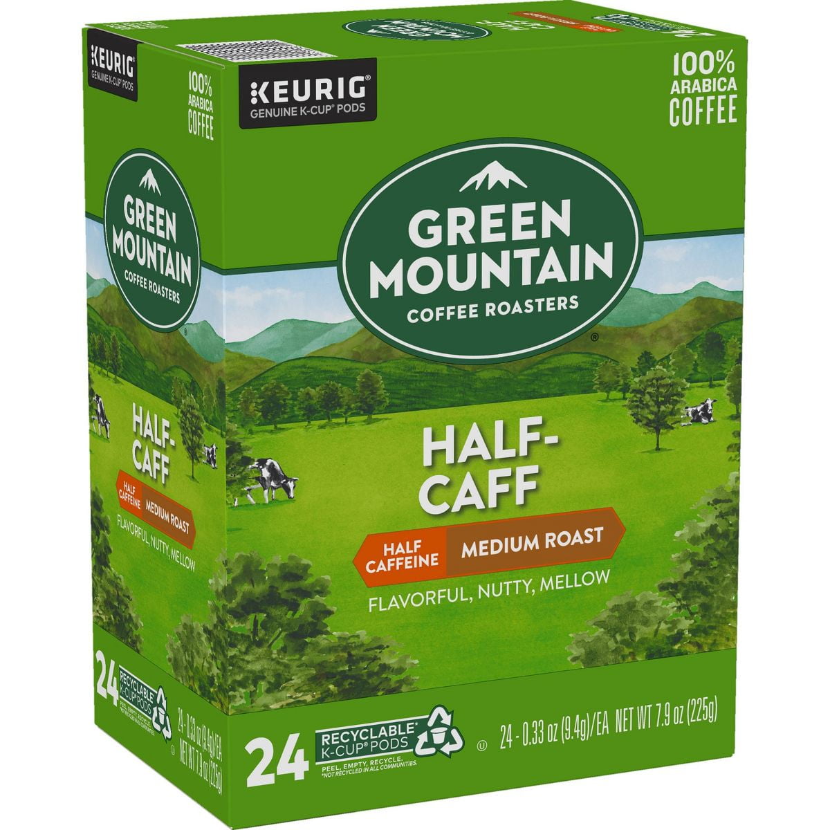 Green Mountain Coffee Half-Caff Keurig K-Cup Coffee Pods - Medium Roast - 24ct - Pack of 2