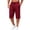 Wine, variant on Mens Breathable Knit Pants Stretch Sport Loose Beach Side Stripe Cropped Summer Trousers Cool Comfy Daily Relaxed Fit Bottoms