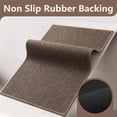 thumbnail image 2 of FEELHOME Door Mats for Inside 32"x47" Non Slip Rubber Welcome Mat for Inside Low-Profile Dirt Trapper Indoor Door Mats for Entryway Absorbent Washable Entry Rug Floor Mats Brown, 2 of 9