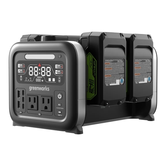 Greenworks 24V 500W Portable Power Station with (4)4.0Ah Battery & Charger