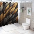thumbnail image 7 of PRATYUS Feathers Pattern Modern Waterproof Shower Curtain with Hooks for Country Cottage Farmhouse Chic Bathroom Decor 100% Polyester Fiber Various Sizes 69x72, 7 of 7