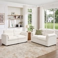 thumbnail image 2 of Bonzy Home Modular Corduroy Sectional Sofa with Pull Out Sleeper, Convertible L-Shaped Couch, Free Combination Upholstered Sofa Bed for Living Room, 2 of 11