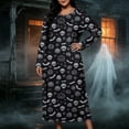 thumbnail image 3 of Women's Long Sleeve Casual Maxi Dress Spooky Skull Pumpkin Graphic Print Crewneck Flowy Fall Dresses Halloween Party Festival Costumes Everyday Apparel, 3 of 8