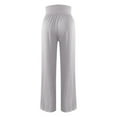 thumbnail image 6 of VSSSJ Womens Wide Leg Yoga Pants with Pockets Relaxed Fit Casual Comfy Lightweight Solid Color Crossover High Waisted Soft Flowy Swing Lounge Trousers Gray M, 6 of 6