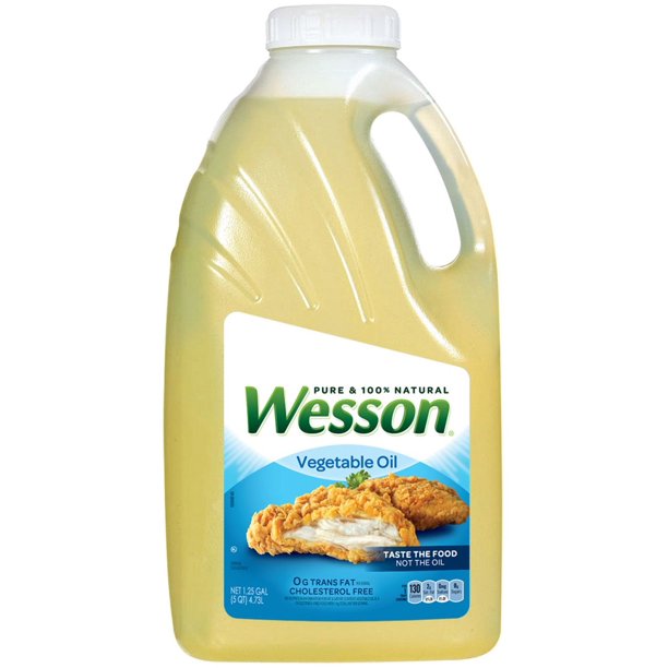 Product of Wesson Vegetable Oil, 5 Quarts.