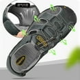 thumbnail image 4 of RIBONGZ Men's Closed Toe Water Sandals Hollow-Out Wading Sandals Hiking Sandals Summer Casual Beach Sandals,9.5,Grey, 4 of 7