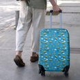 thumbnail image 3 of Cartoon Construction Vehicles Warning Signs Luggage Cover Fashion Suitcase Cover Baggage Covers Fit 25-28 Inch Luggage (Go Travel), 3 of 5