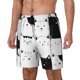 thumbnail image 1 of Balery Doodle Cute Cat Bañador para hombre, shorts de playa de secado rápido con entrepierna y forro de compresión-Small, 1 of 6