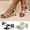 Black, variant on Sandals for Women 2025, Xunlbb Love Shape Heel Sandals One Button Versatile 3cm Fish Mouth Middle Heel Sandals(Black,Size:35)