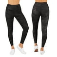 thumbnail image 2 of Zuvelli High Waist Yoga Pants with Side-Pockets, Workout and Running Activewear for Women, High Waisted Tummy Control, Non-See-Through 4 Way Stretch Leggings - Black Camo, S, 2 of 7