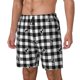 thumbnail image 1 of Balery Black Tartan Plaid Bañador para hombre, shorts de playa de secado rápido con entrepierna y forro de compresión-Large, 1 of 6